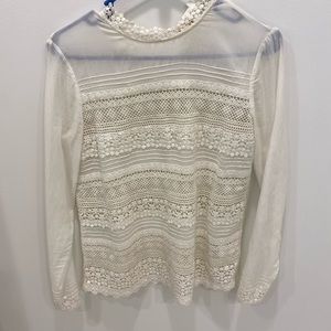 Sezane lace and cotton blouse